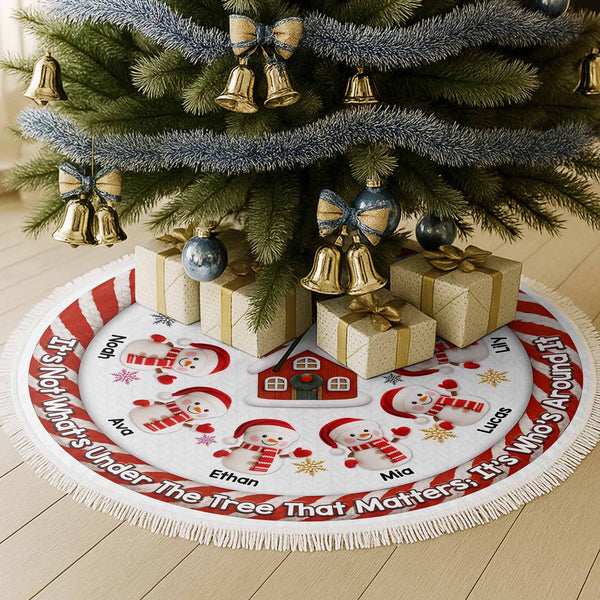 Under The Tree That Matters With Snowmen and Snowflakes