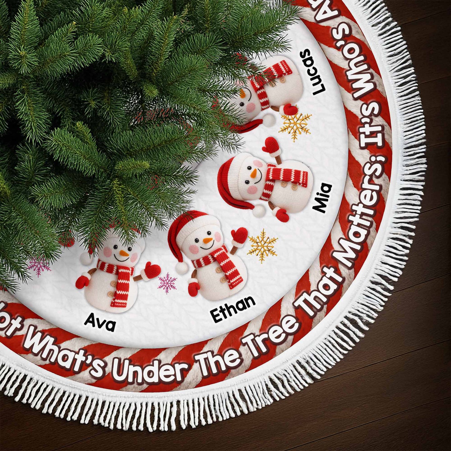 Under The Tree That Matters With Snowmen and Snowflakes