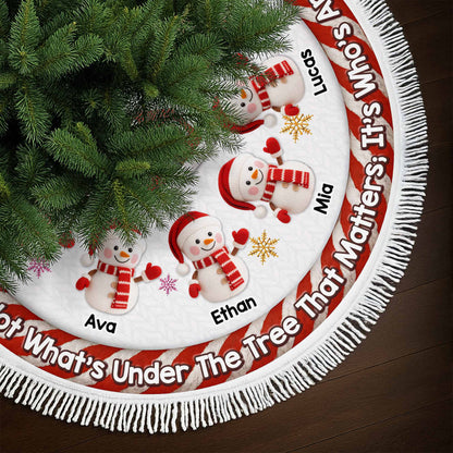 Under The Tree That Matters With Snowmen and Snowflakes