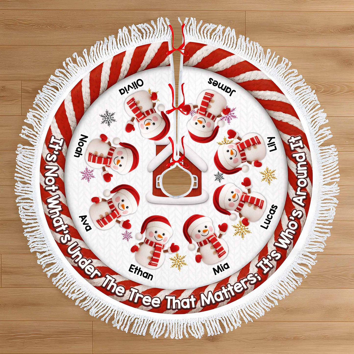 Under The Tree That Matters With Snowmen and Snowflakes