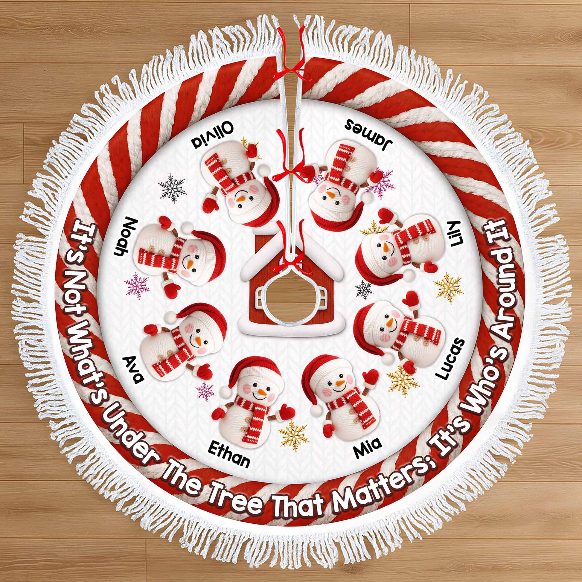 Under The Tree That Matters With Snowmen and Snowflakes