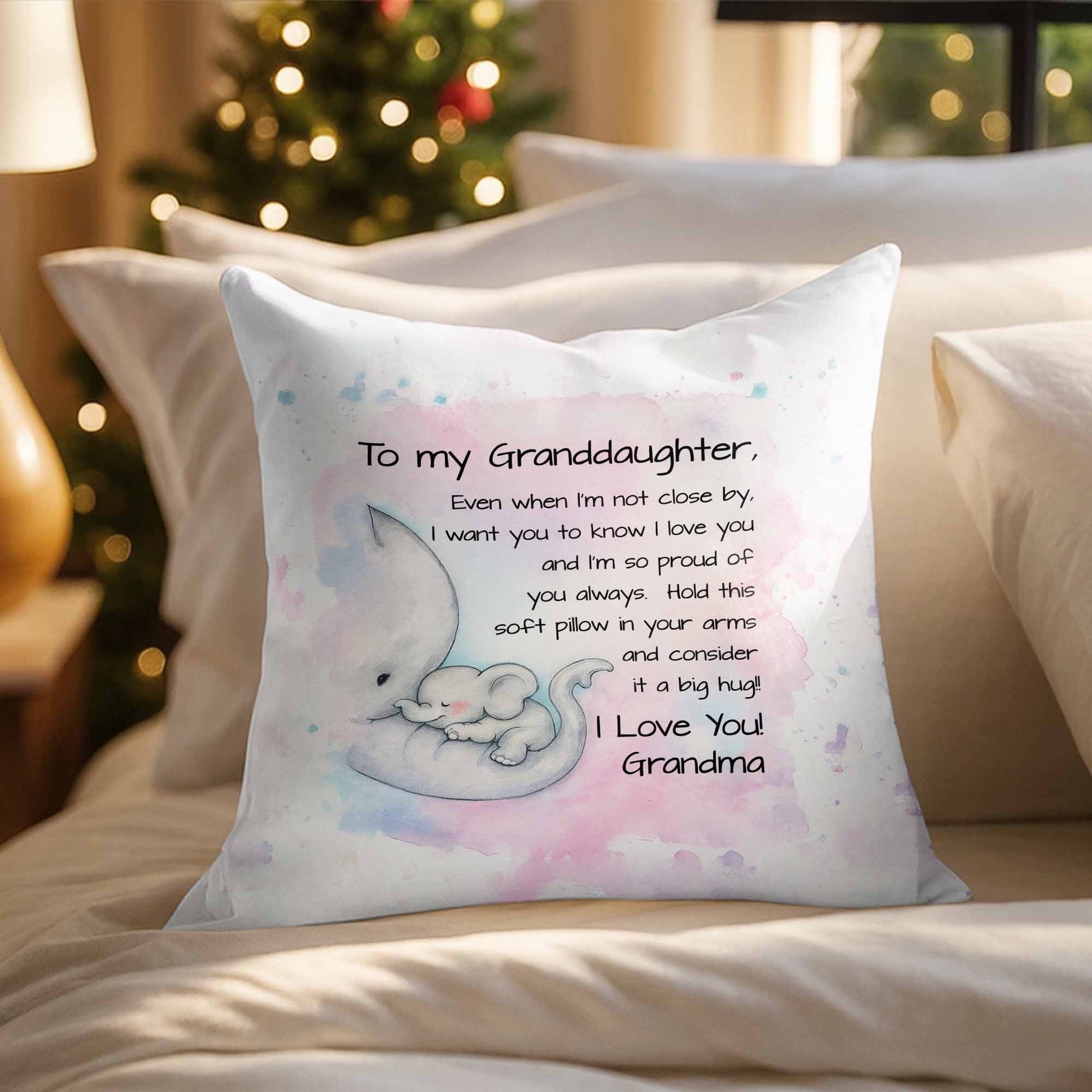 To My Granddaughter, Love and Hugs With Elephants