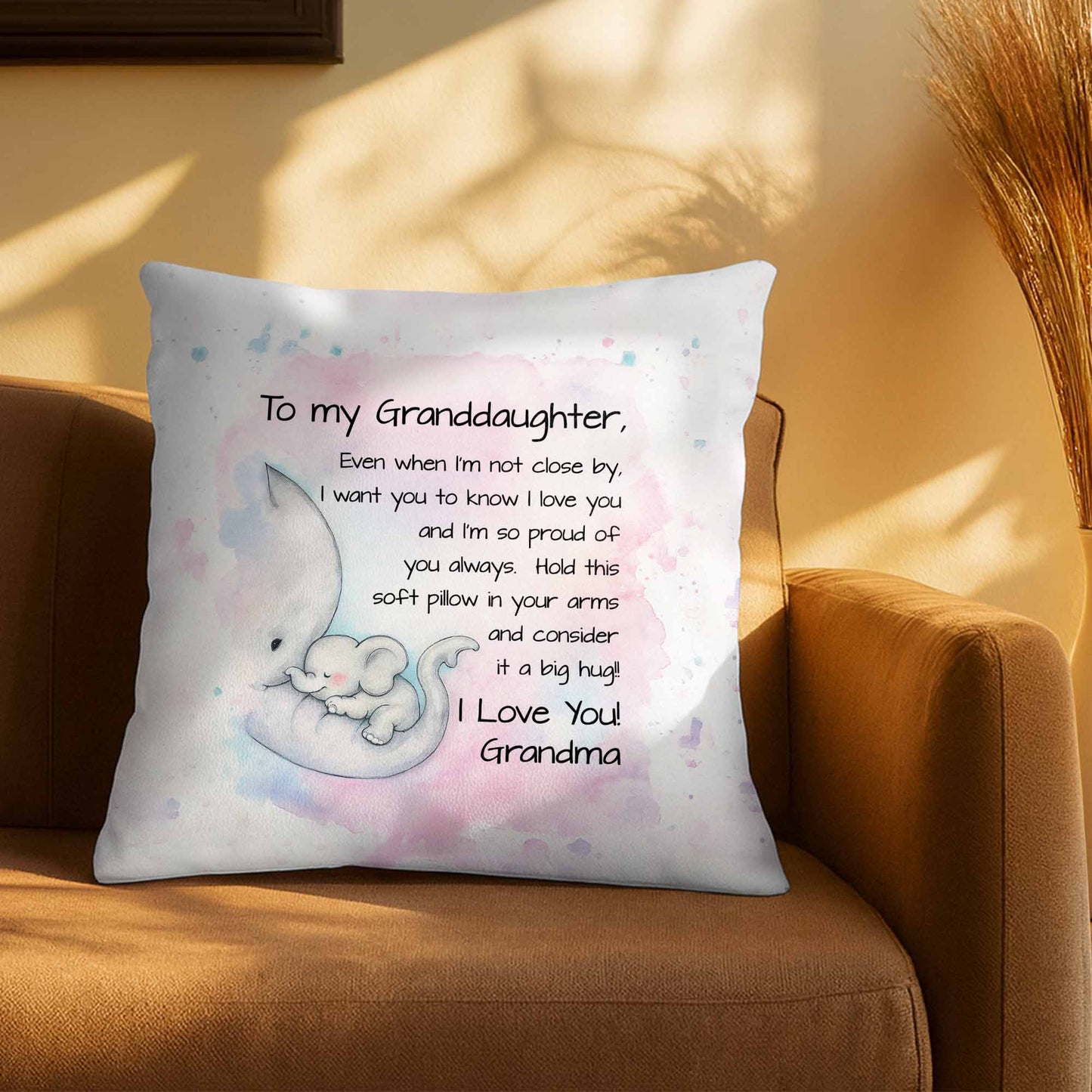 To My Granddaughter, Love and Hugs With Elephants