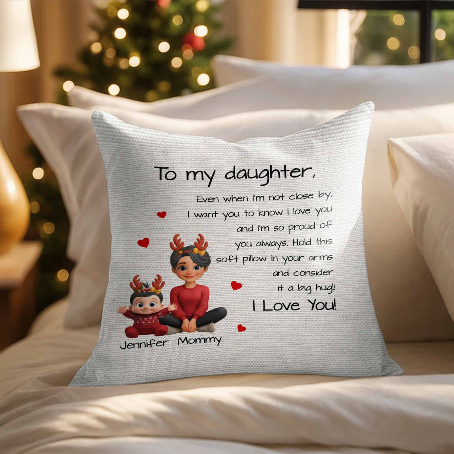 To My Daughter, Hold This Soft Pillow And Consider It A Big Hug