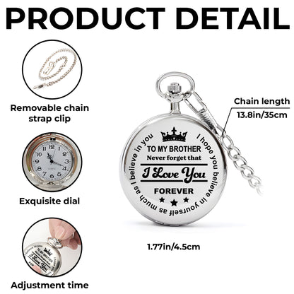 To My Brother, I Love You Forever, Crown and Stars Design