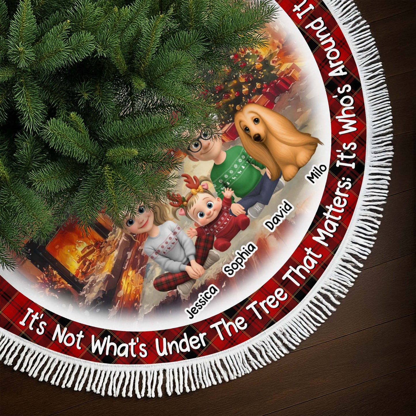 It's Who's Around The Tree That Matters, Christmas Family and Dog