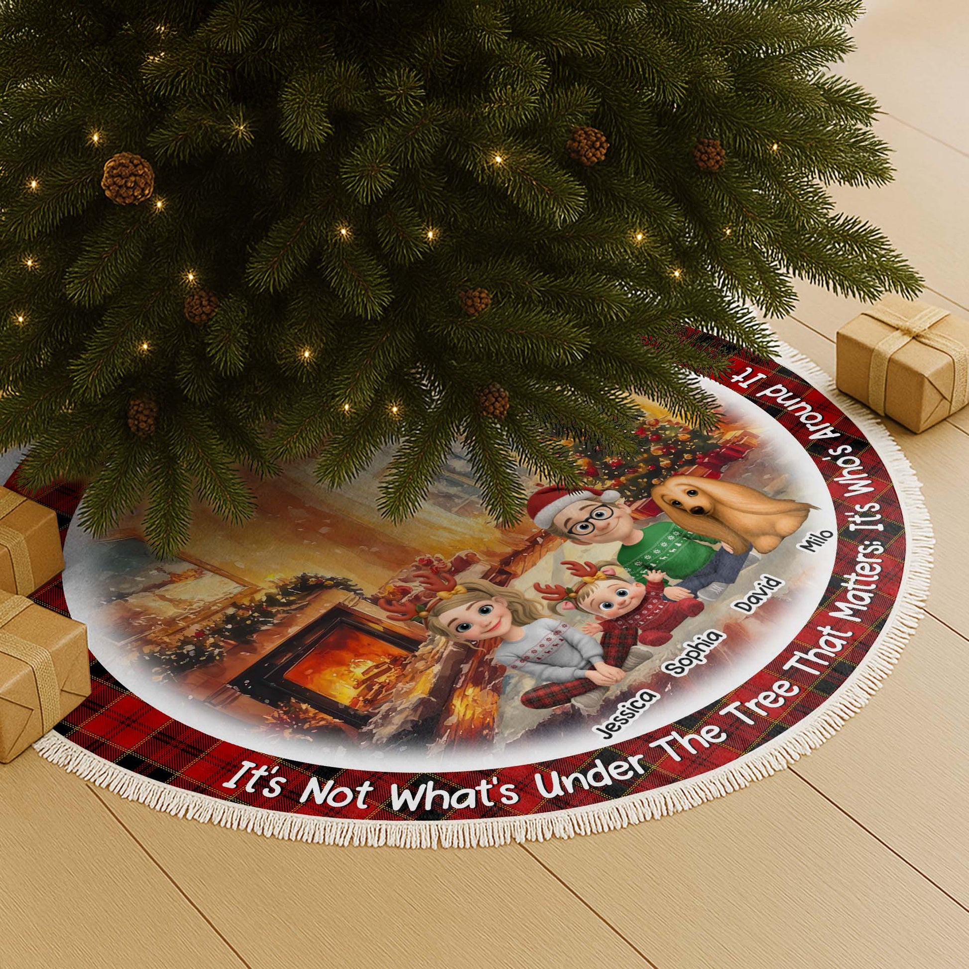 It's Who's Around The Tree That Matters, Christmas Family and Dog