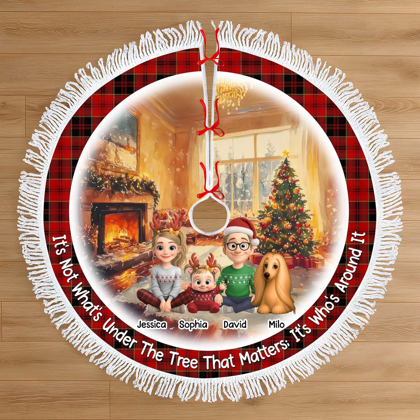 It's Who's Around The Tree That Matters, Christmas Family and Dog