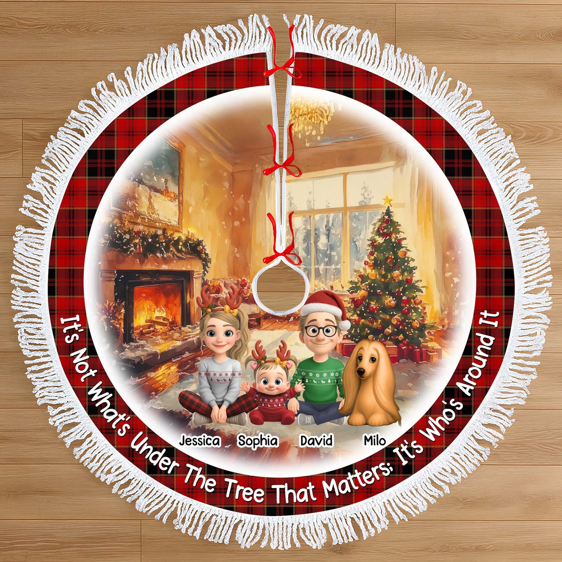 It's Who's Around The Tree That Matters, Christmas Family and Dog