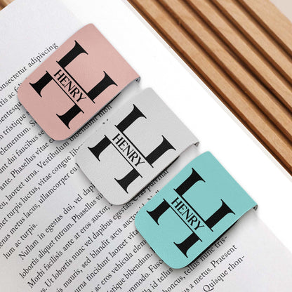 Customizable Leather Bookmark With Letter 'H'