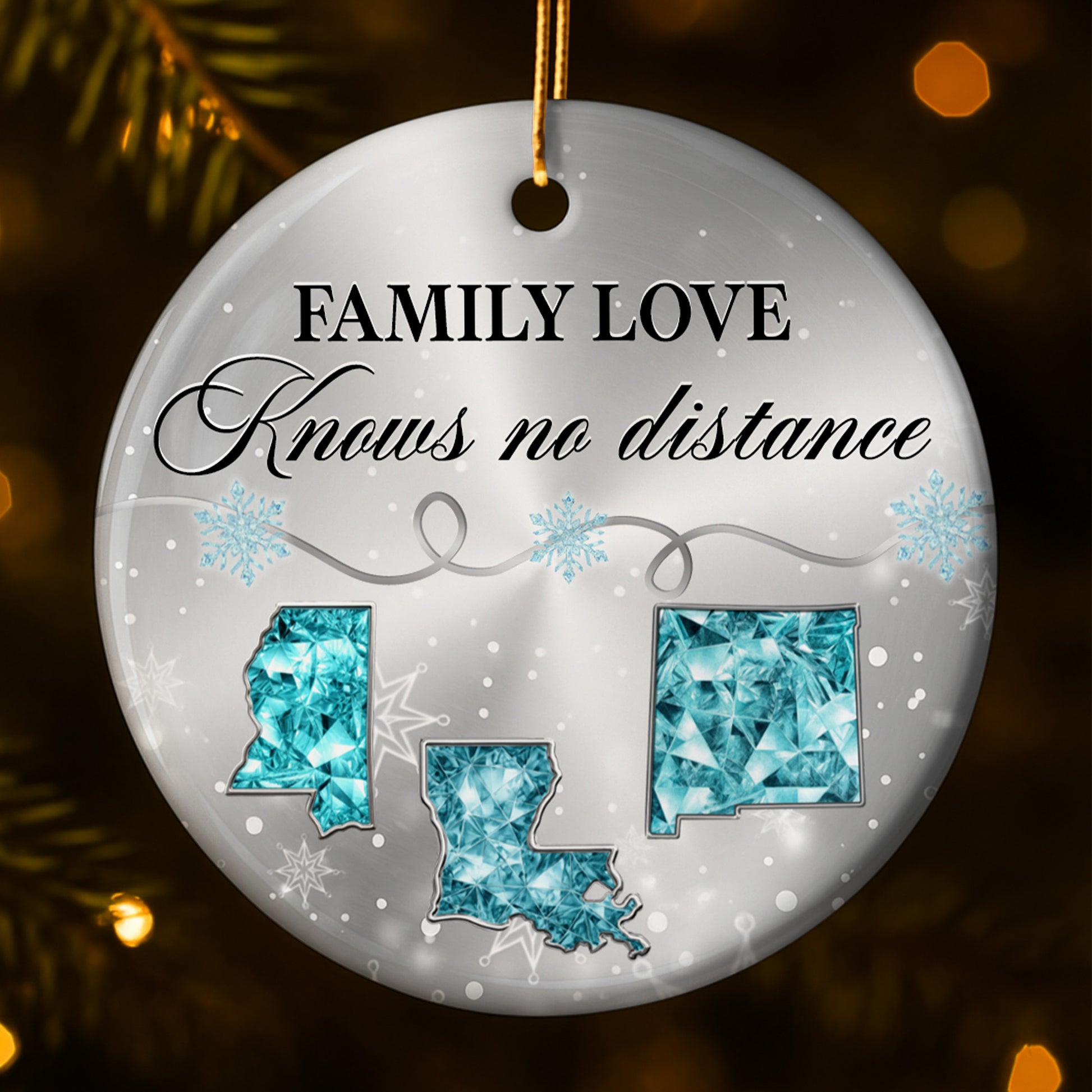 Family Love Knows No Distance With State Outlines