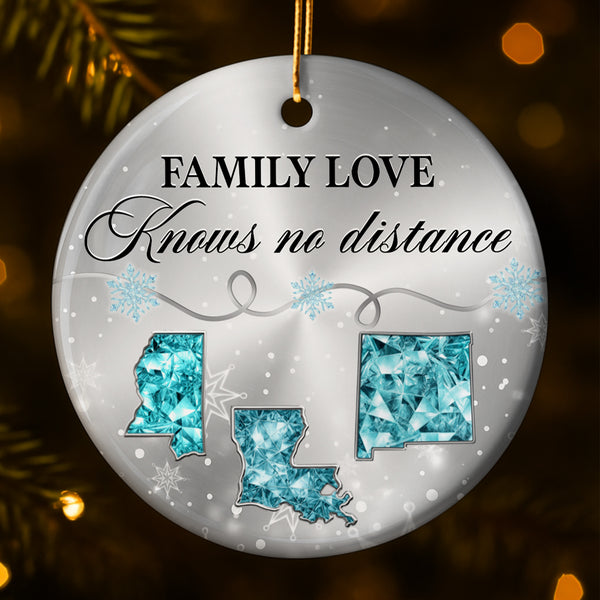 Family Love Knows No Distance With State Outlines