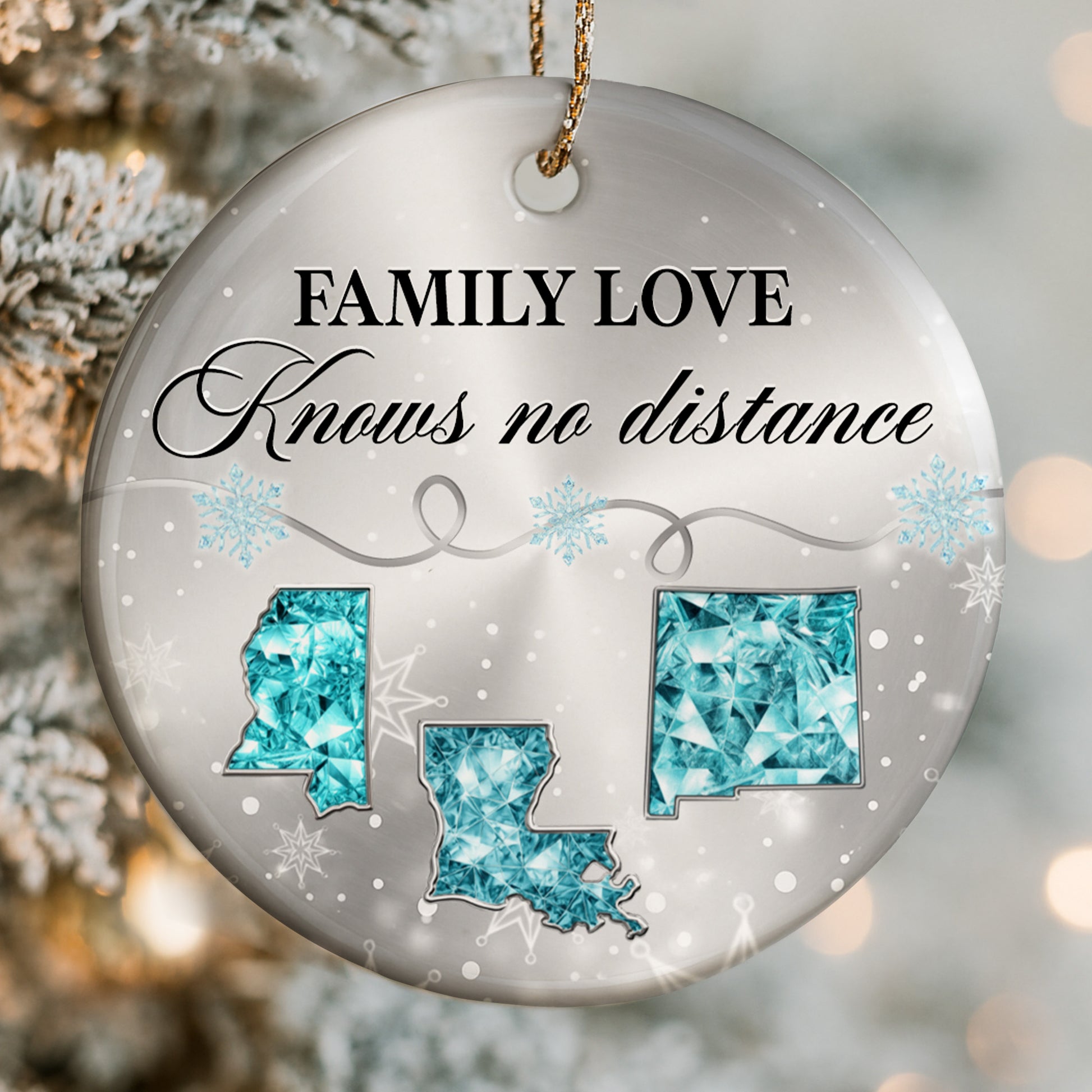 Family Love Knows No Distance With State Outlines