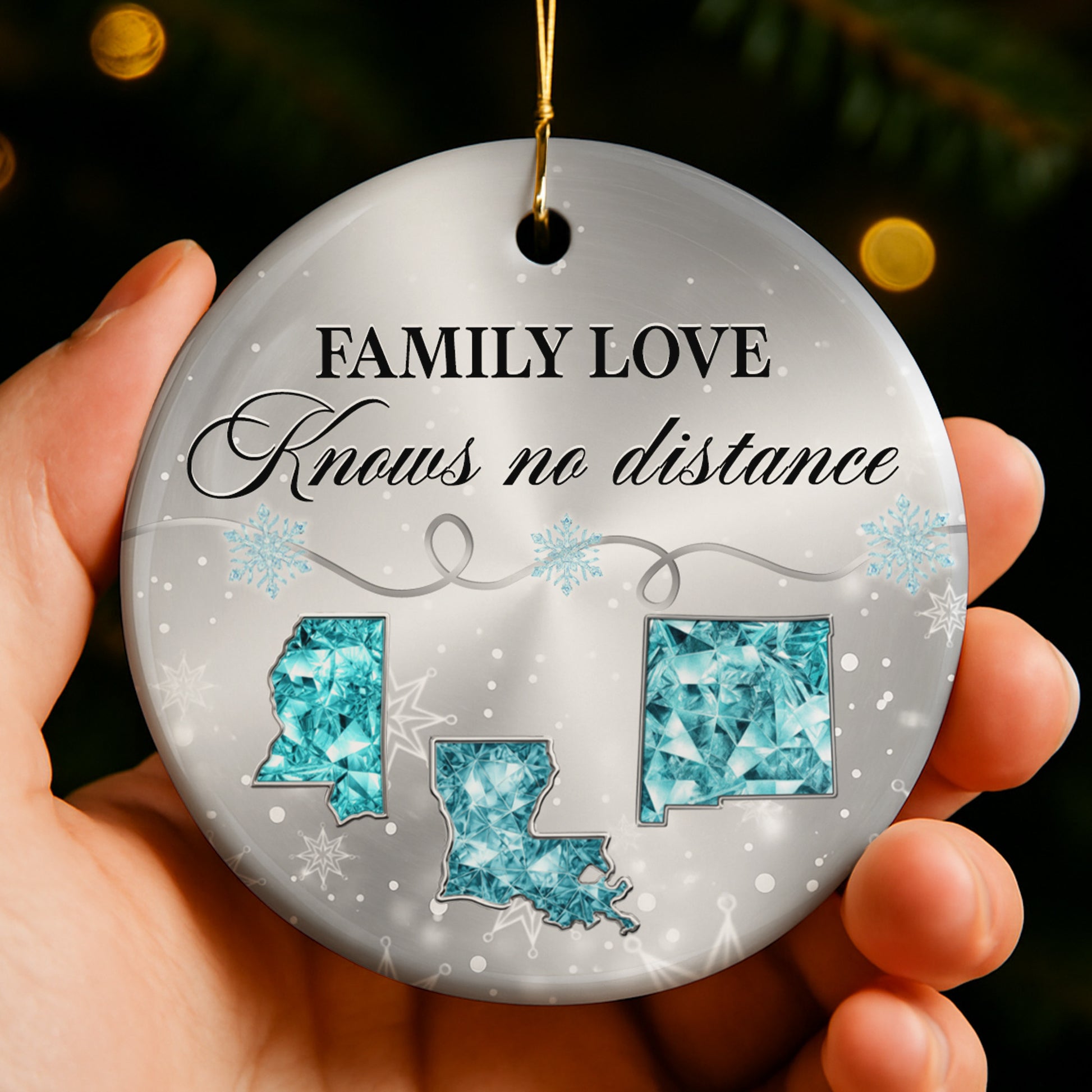Family Love Knows No Distance With State Outlines
