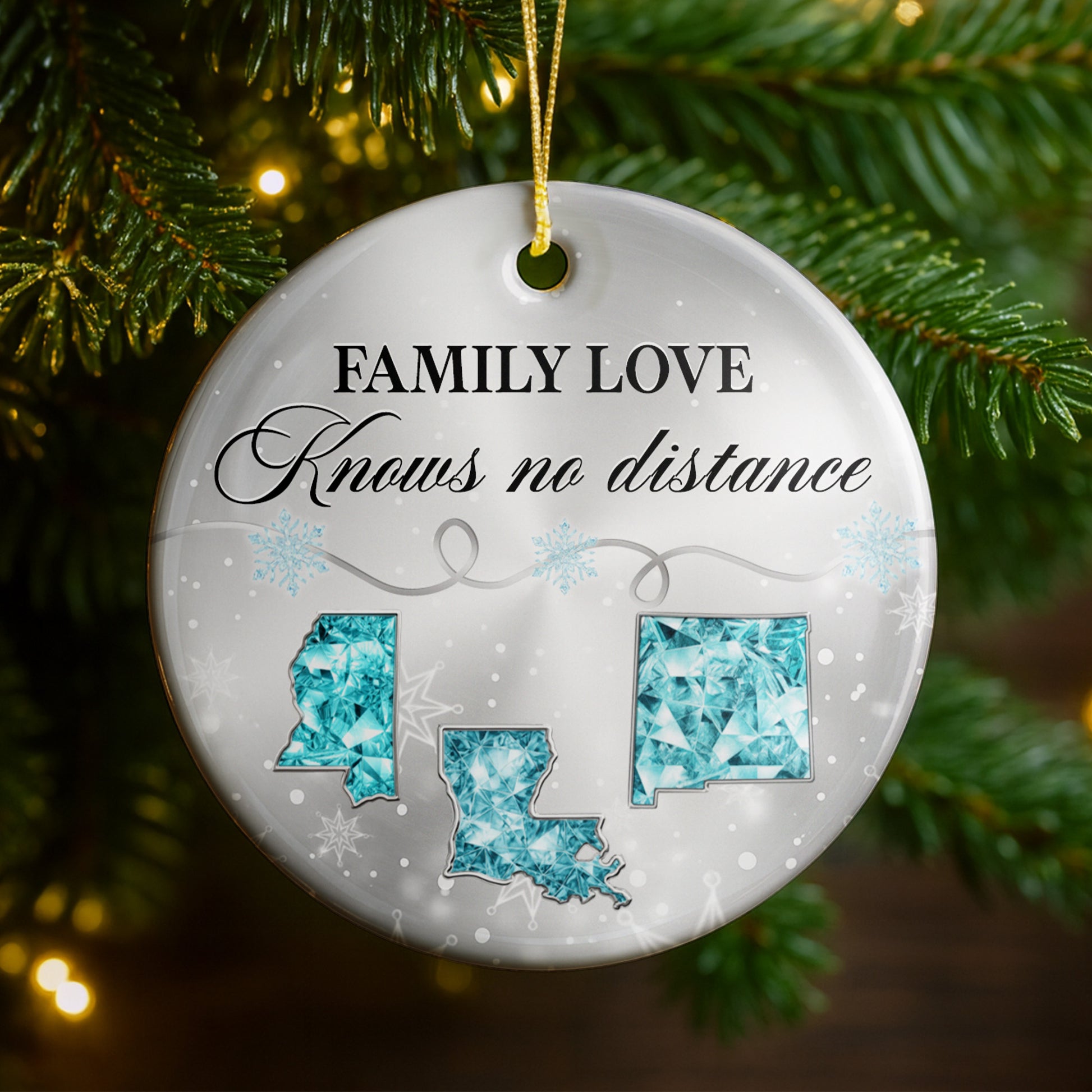 Family Love Knows No Distance With State Outlines