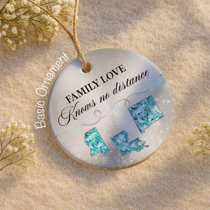 Family Love Knows No Distance With State Outlines