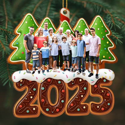 Festive Family Memory Christmas Gingerbread Ornament