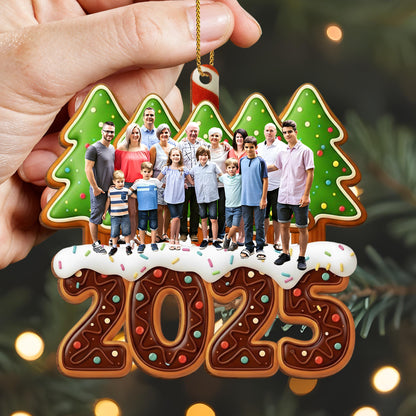 Festive Family Memory Christmas Gingerbread Ornament