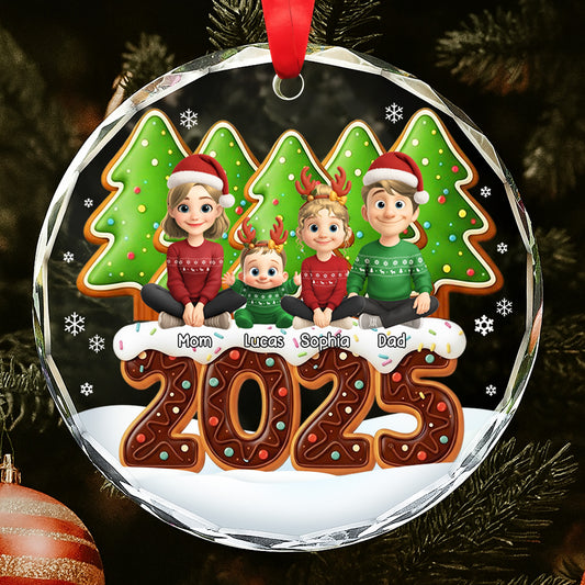 Celebrate Family, Personalized Holiday Ornament With Festive Decor