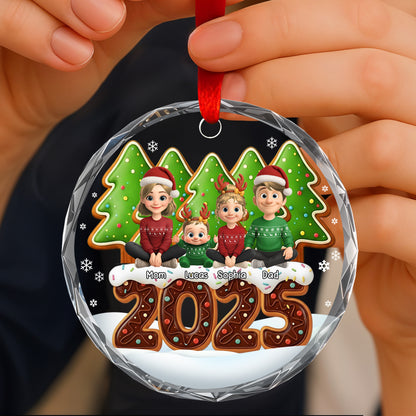 Celebrate Family, Personalized Holiday Ornament With Festive Decor