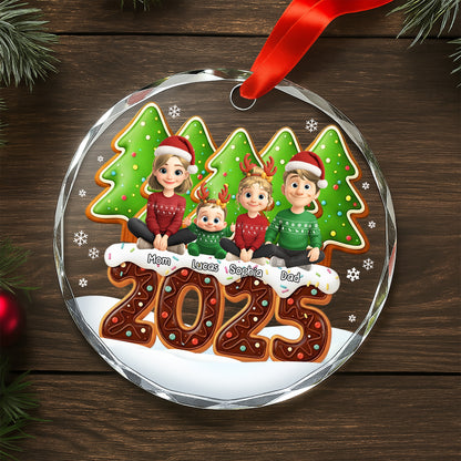 Celebrate Family, Personalized Holiday Ornament With Festive Decor