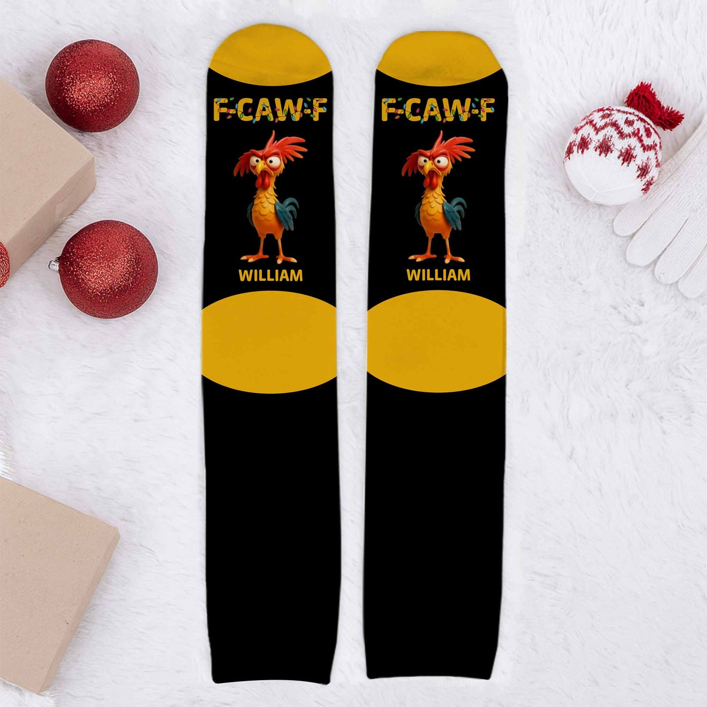 FCAWF Cartoon Chicken Socks