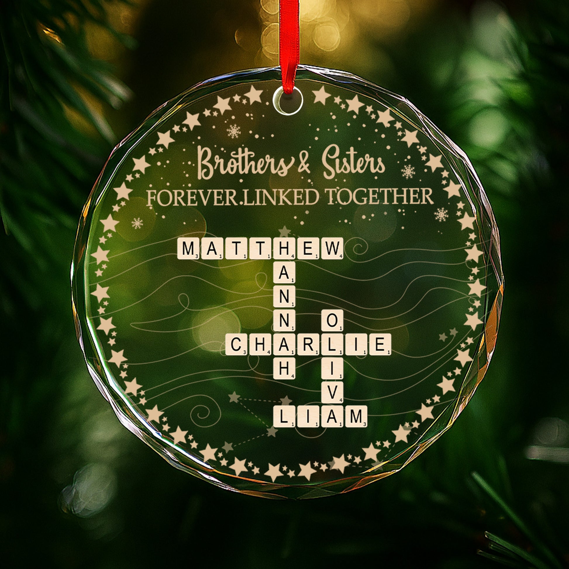 Brothers And Sisters Forever Linked Together With Stars And Waves