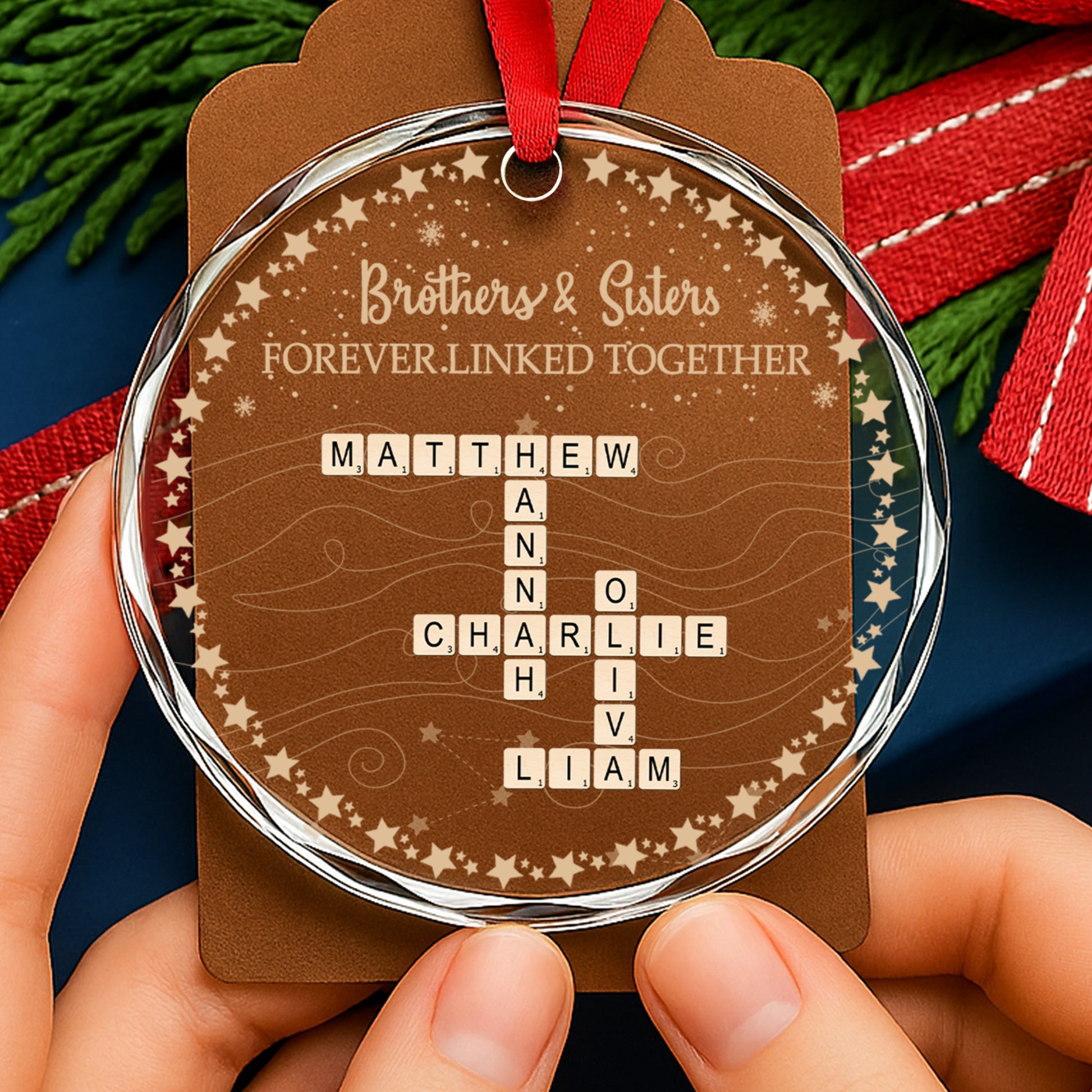 Brothers And Sisters Forever Linked Together With Stars And Waves