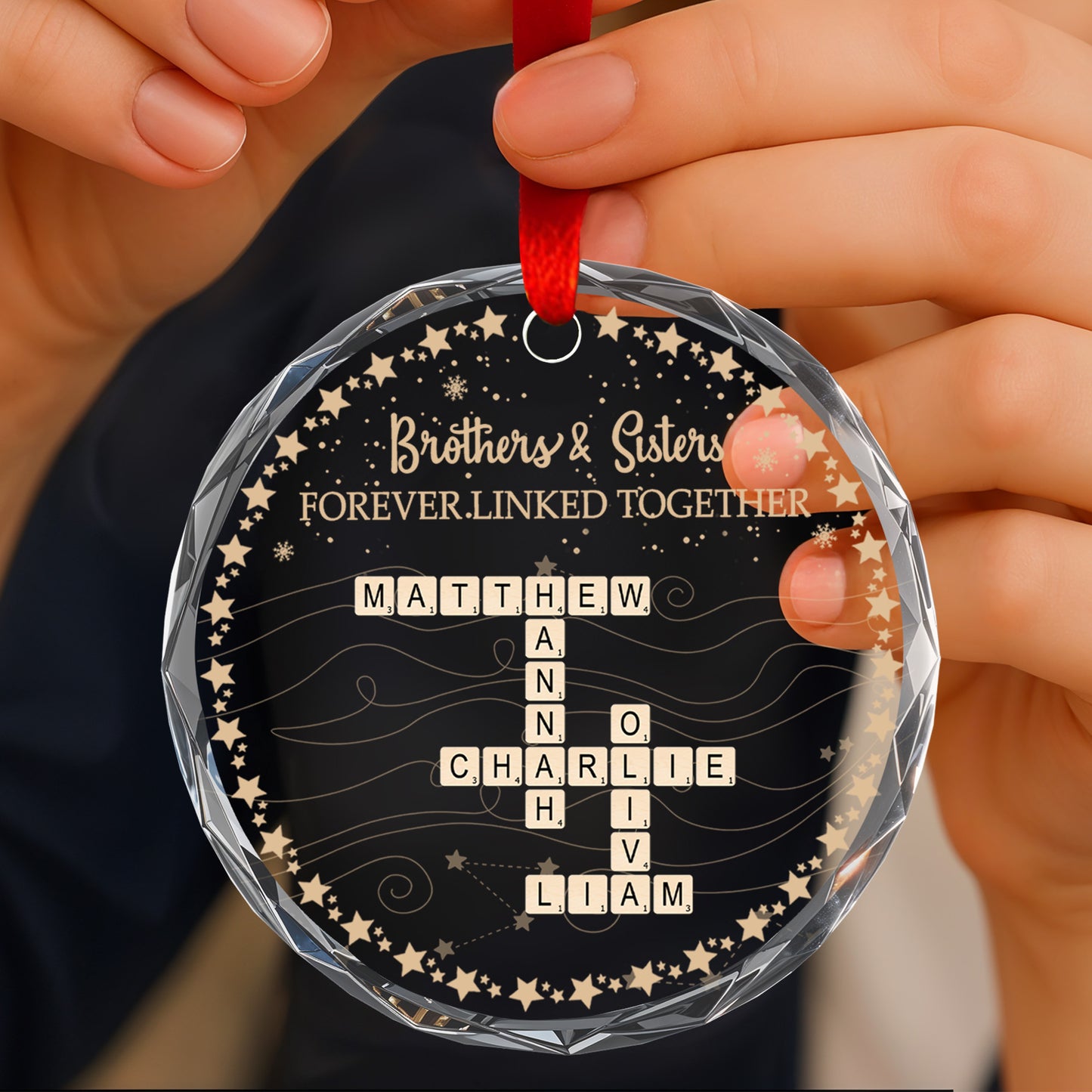 Brothers And Sisters Forever Linked Together With Stars And Waves