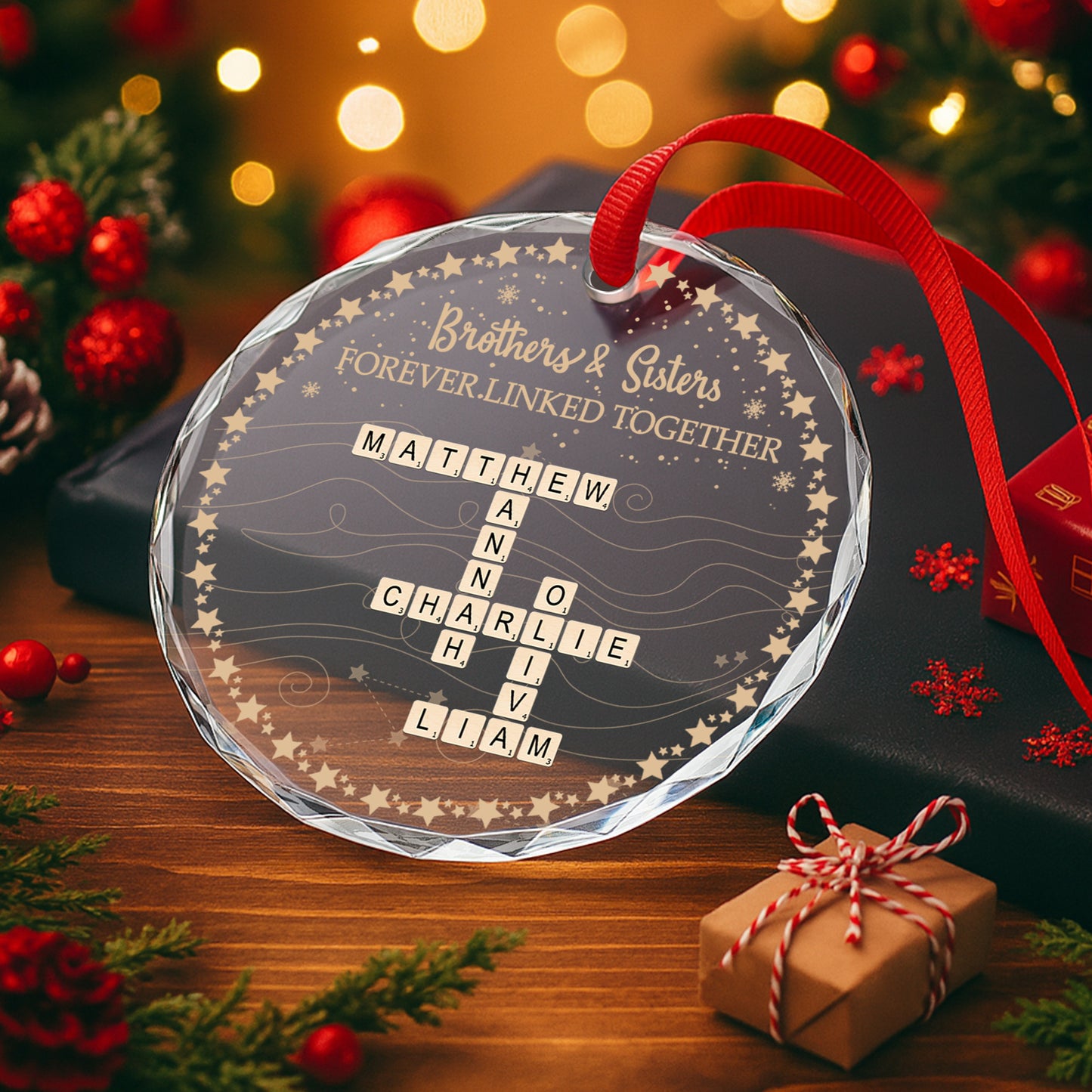 Brothers And Sisters Forever Linked Together With Stars And Waves