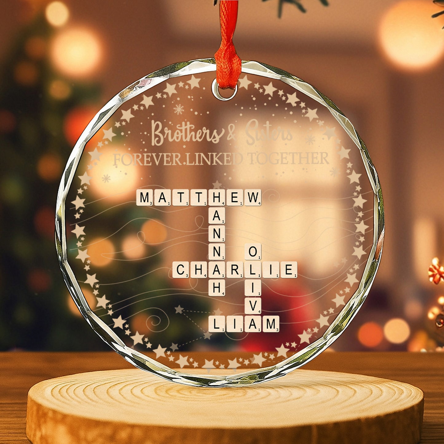 Brothers And Sisters Forever Linked Together With Stars And Waves