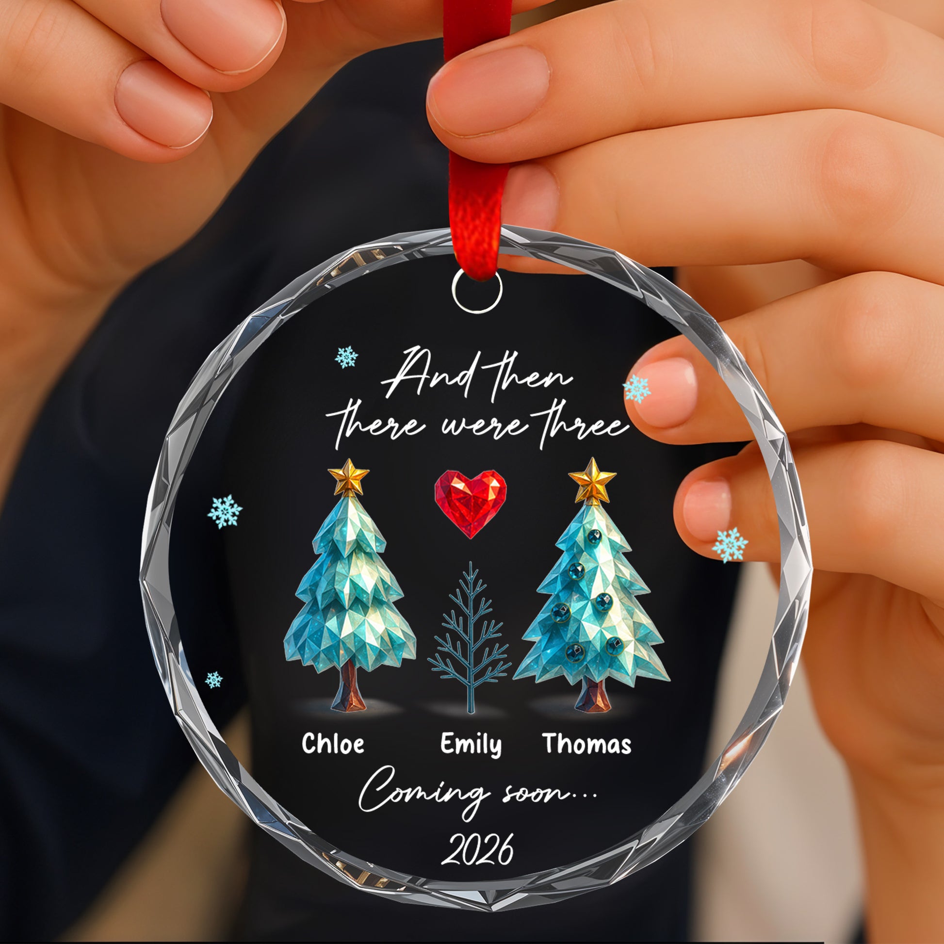 And Then There Were Three, Christmas Trees Heart Design