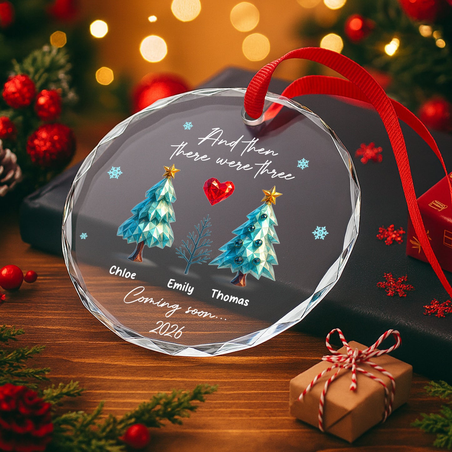 And Then There Were Three, Christmas Trees Heart Design