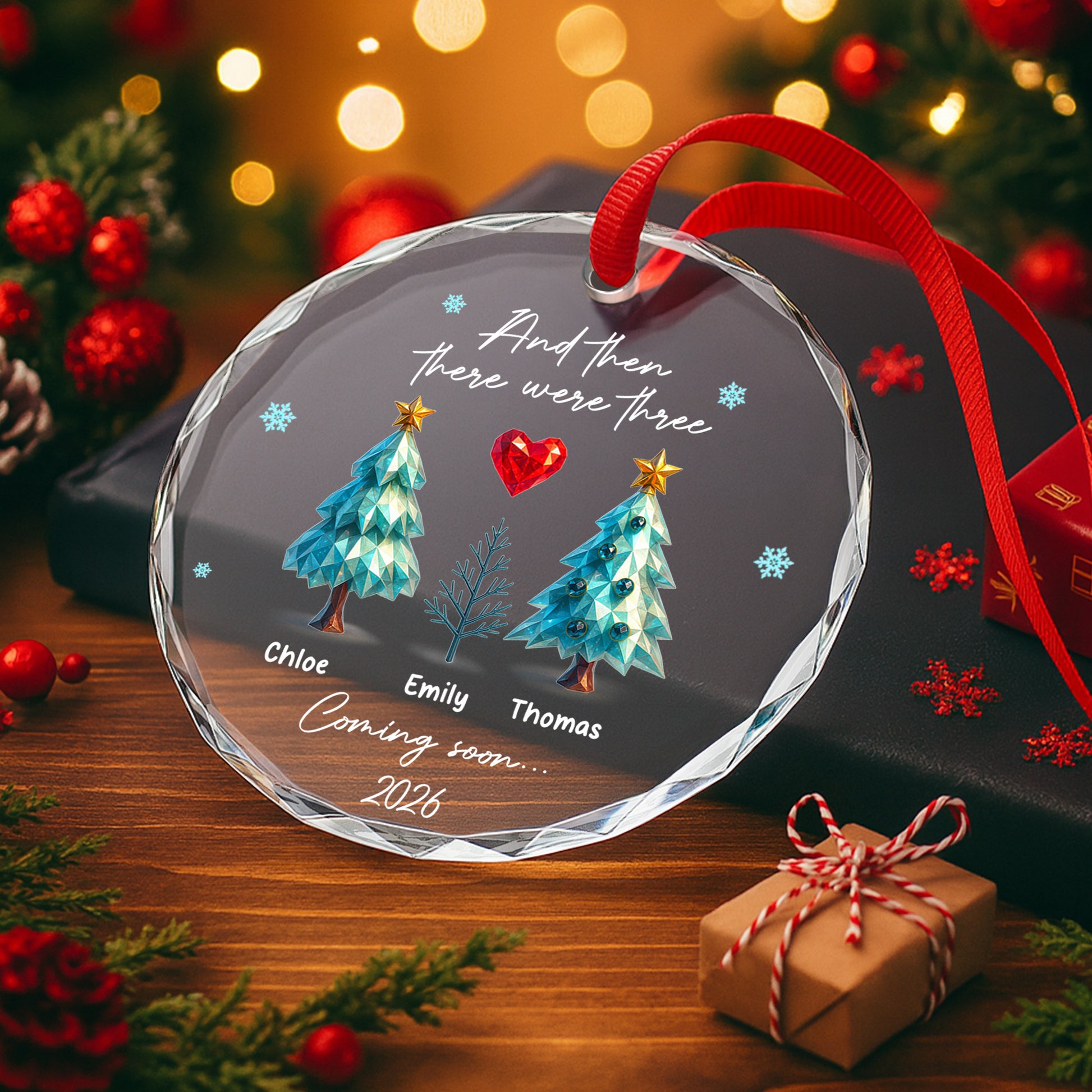 And Then There Were Three, Christmas Trees Heart Design