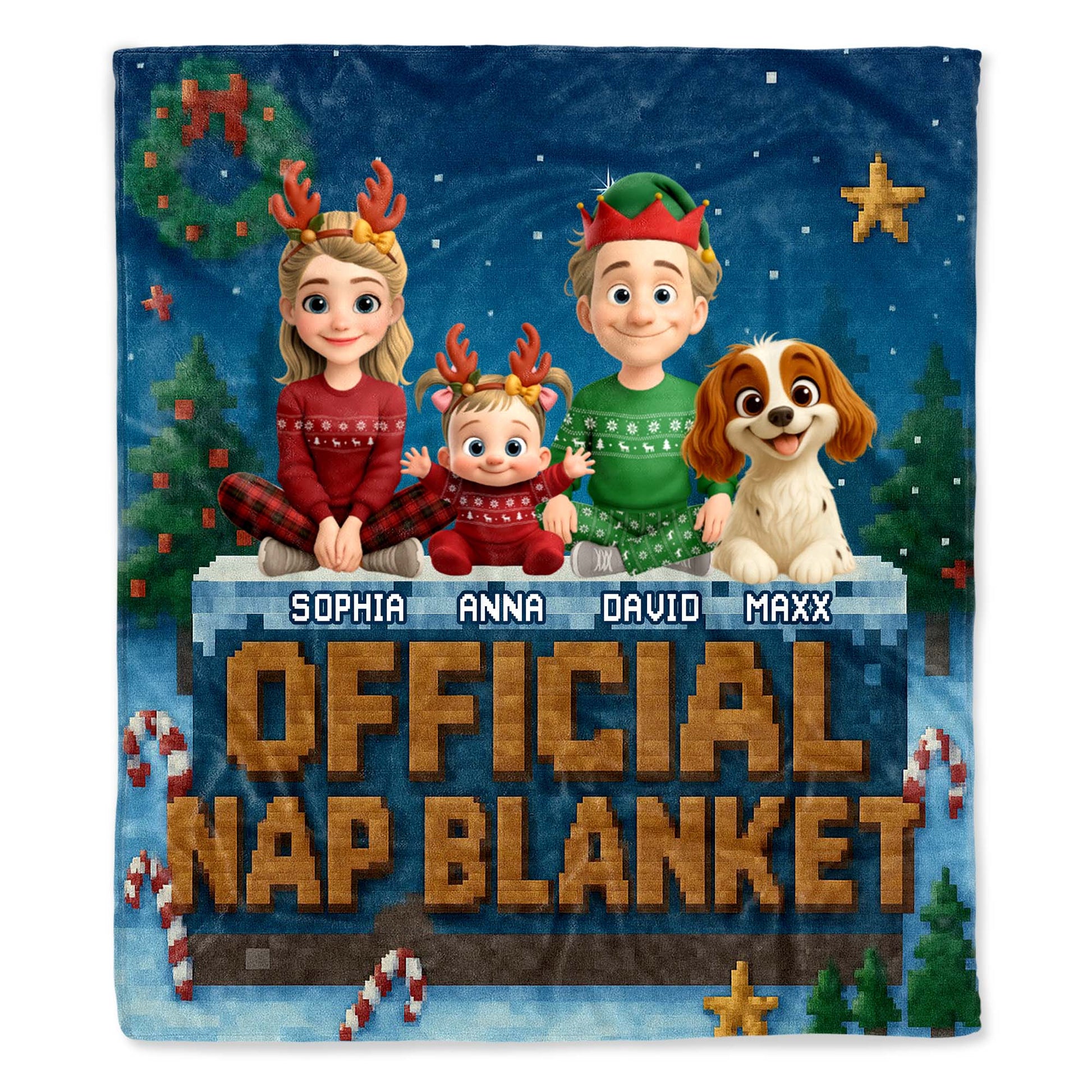 Official Nap Blanket With Cartoon Characters And Dog