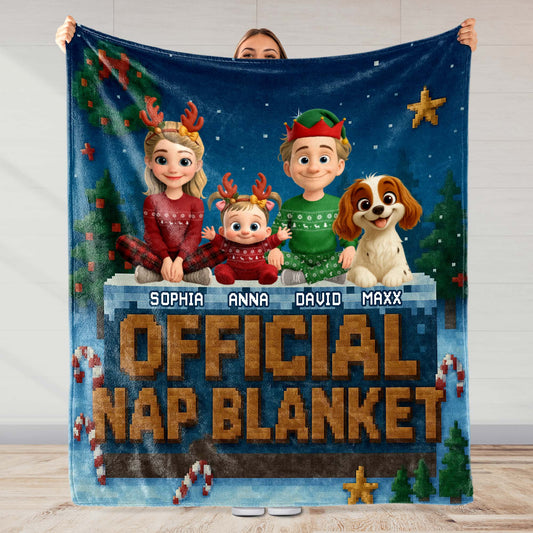 Official Nap Blanket With Cartoon Characters And Dog