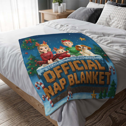 Official Nap Blanket With Cartoon Characters And Dog