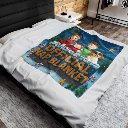 Official Nap Blanket With Cartoon Characters And Dog