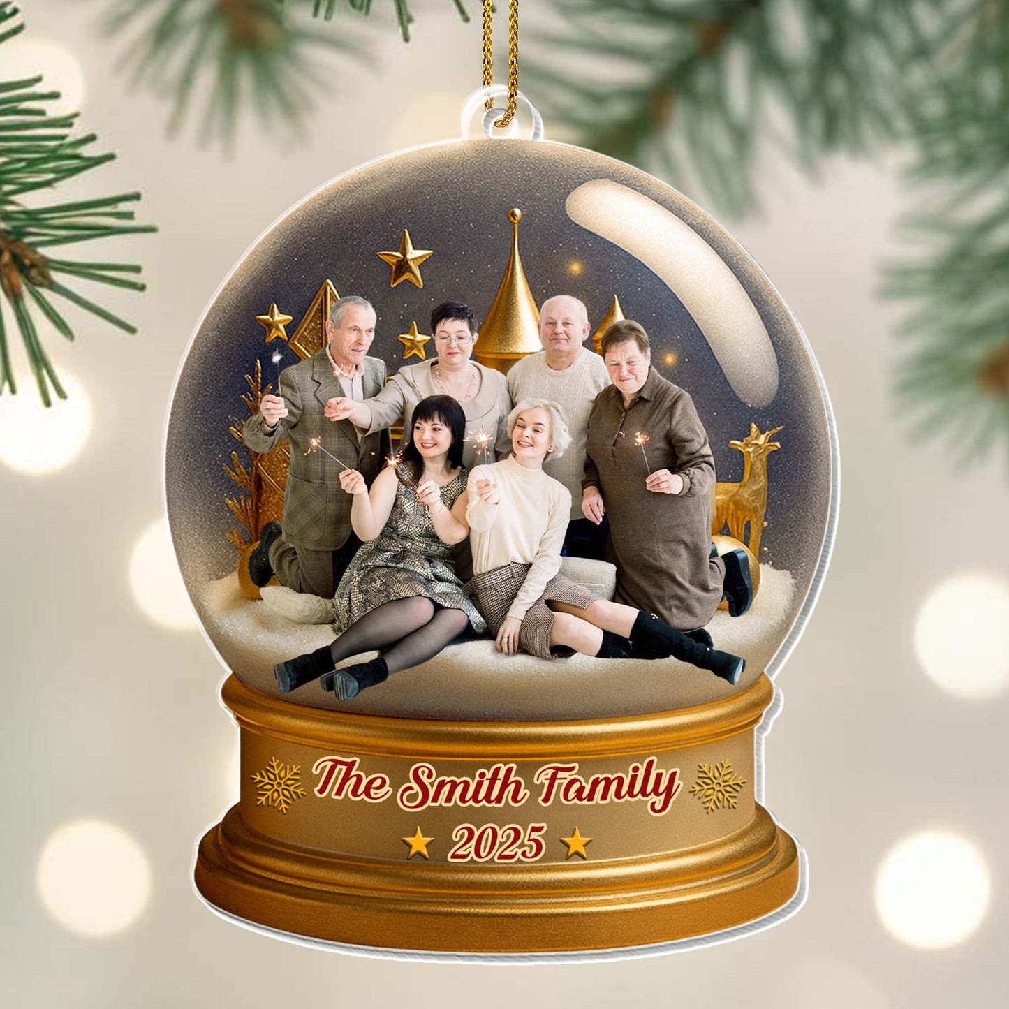 Celebrate Your Family With This Beautiful Bell And Stars Design