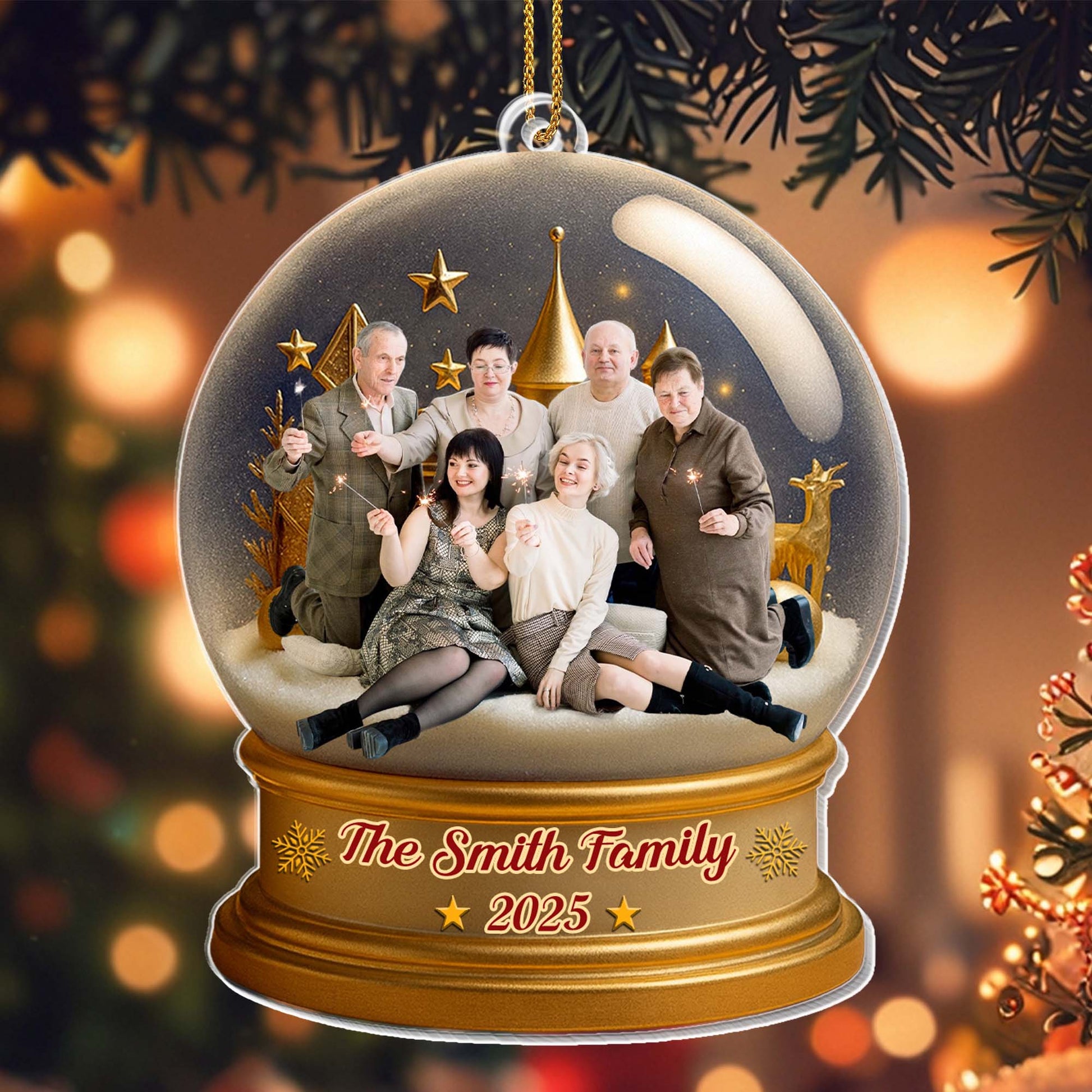 Celebrate Your Family With This Beautiful Bell And Stars Design