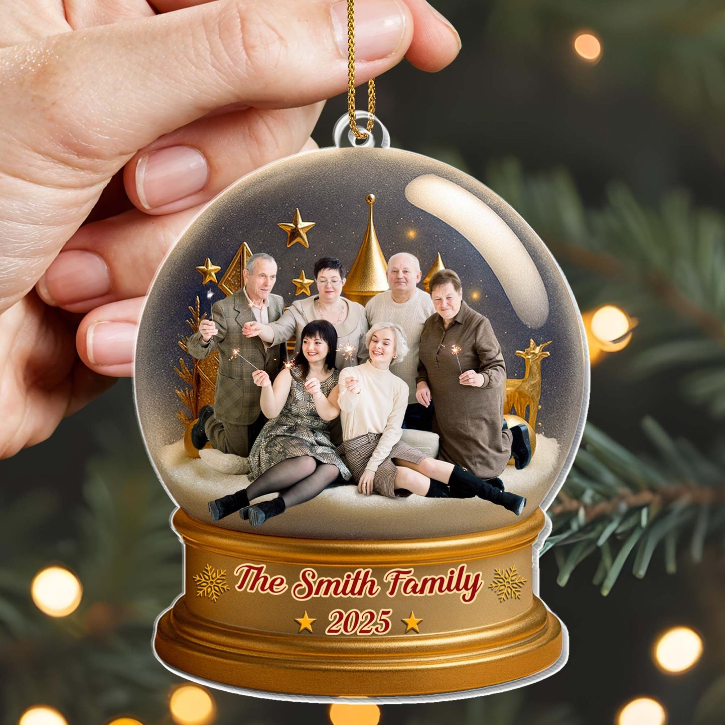 Celebrate Your Family With This Beautiful Bell And Stars Design