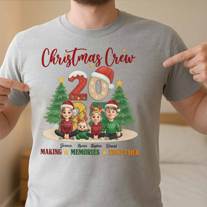 Christmas Crew Making Memories Together With Holiday Themes - Personalized Custom Unisex T-shirt, Hoodie - FAM645_WBAS