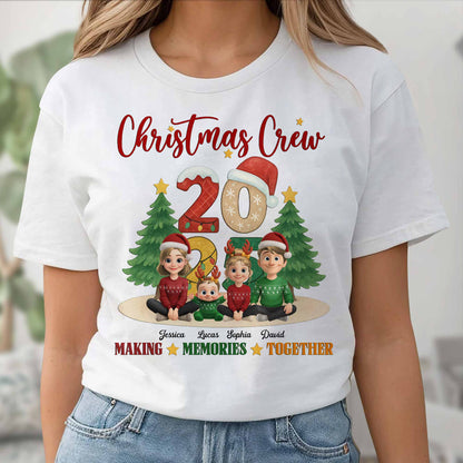 Christmas Crew Making Memories Together With Holiday Themes - Personalized Custom Unisex T-shirt, Hoodie - FAM645_WBAS