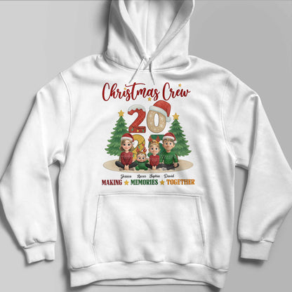 Christmas Crew Making Memories Together With Holiday Themes - Personalized Custom Unisex T-shirt, Hoodie - FAM645_WBAS