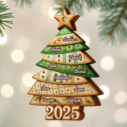 Personalized Family Christmas Tree Ornament With Names