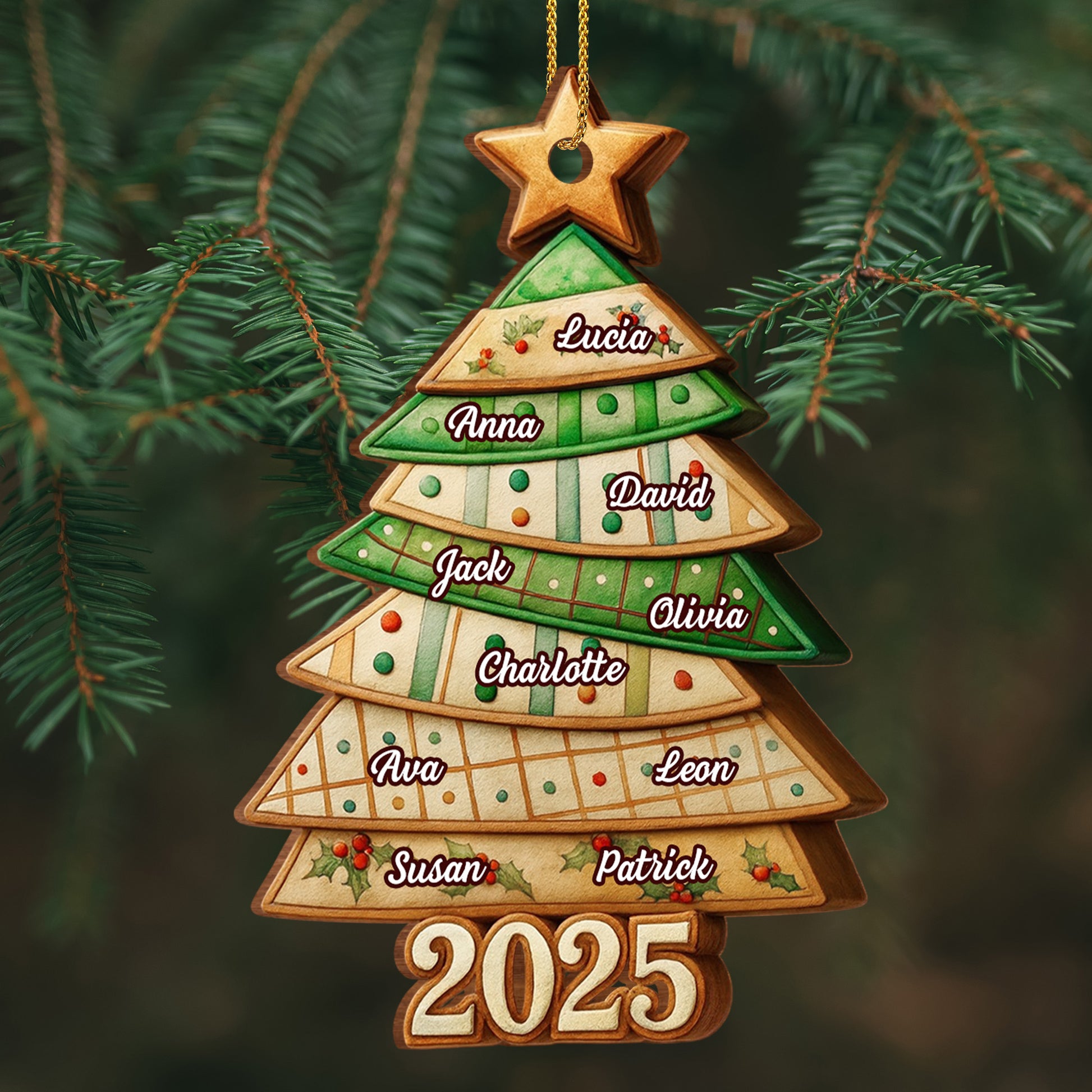 Personalized Family Christmas Tree Ornament With Names