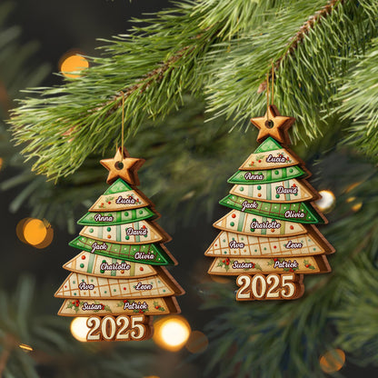 Personalized Family Christmas Tree Ornament With Names
