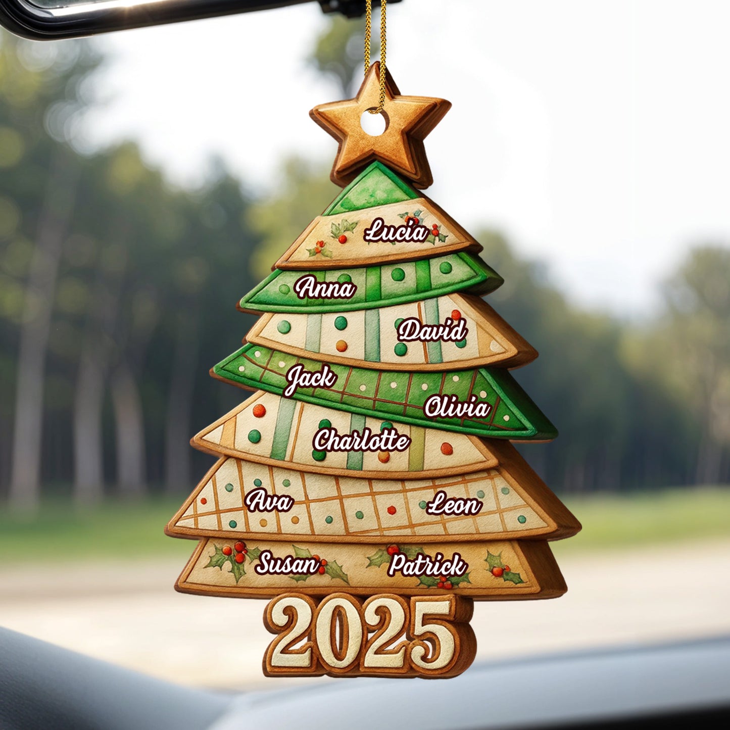 Personalized Family Christmas Tree Ornament With Names