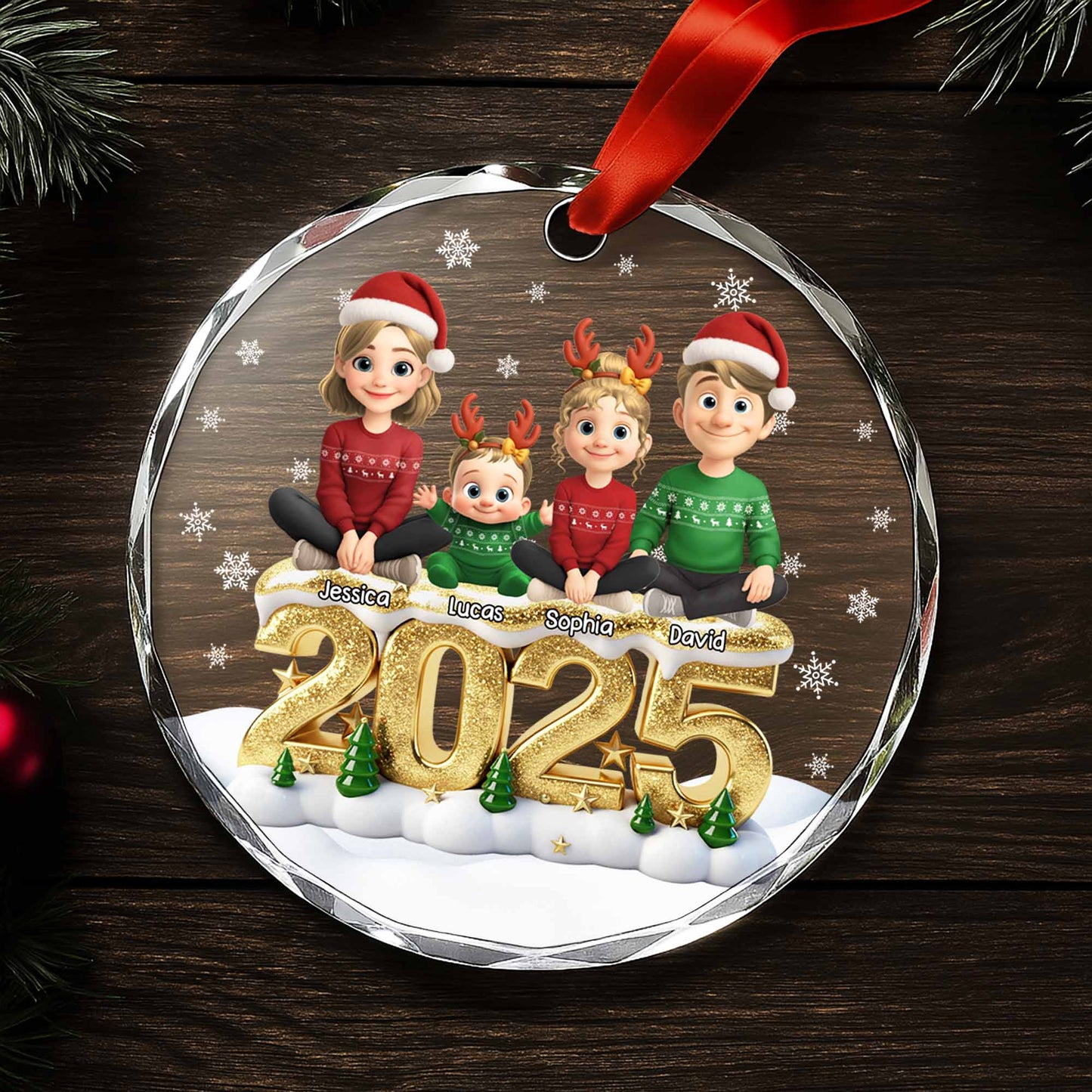 Celebrate Family Love With Festive Characters Ornament