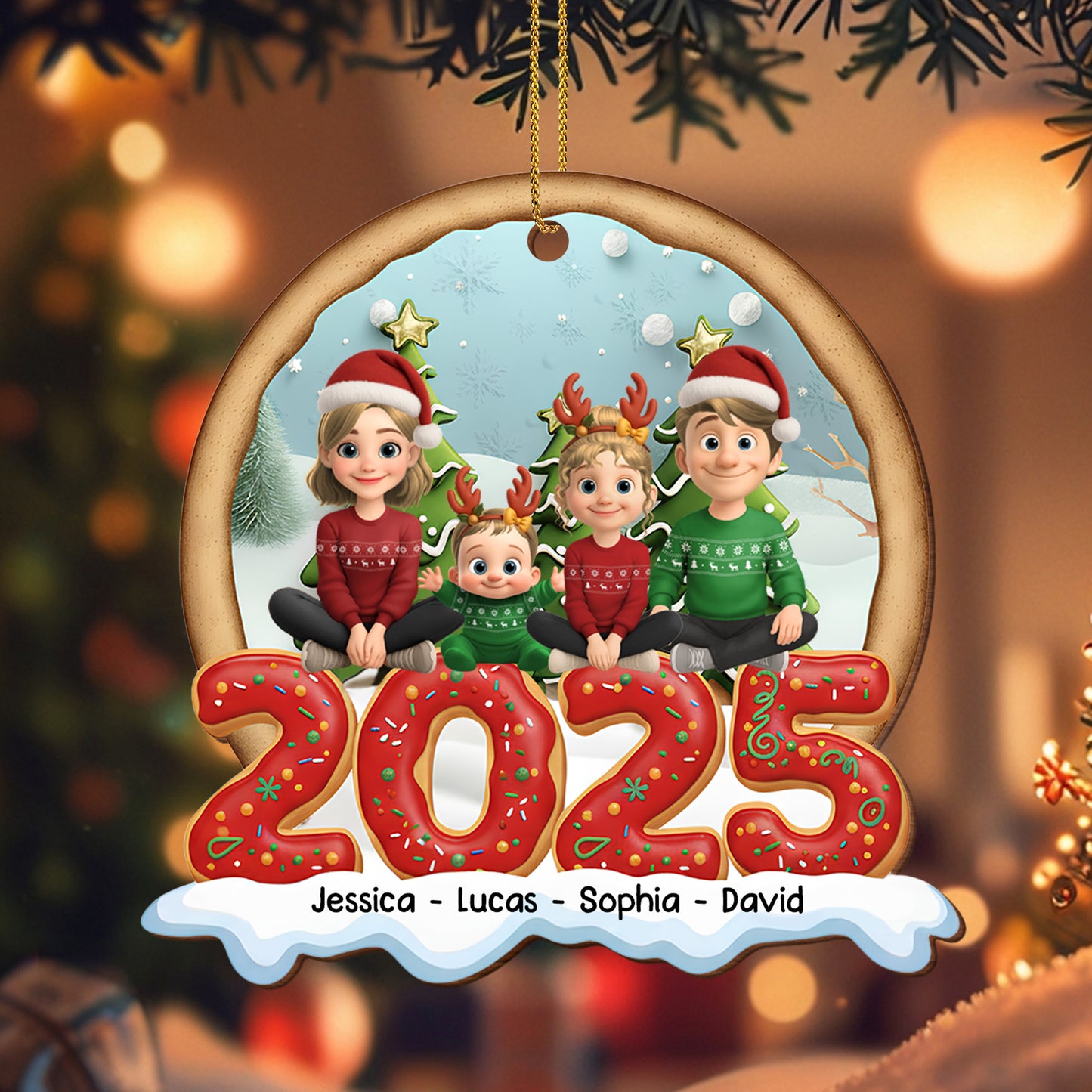 Celebrate The Spirit Of Christmas With Charming Family Ornaments